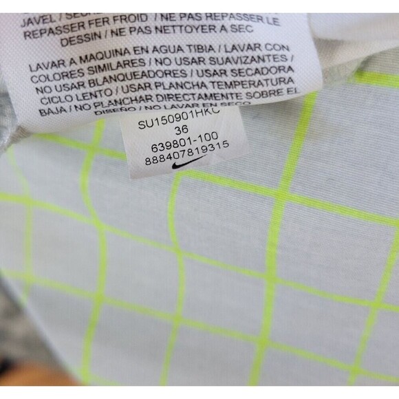 Nike Golf Shorts Mens 36 Light Gray Volt Tour Performance Dri-Fit Plaid Golfer - Picture 8 of 12